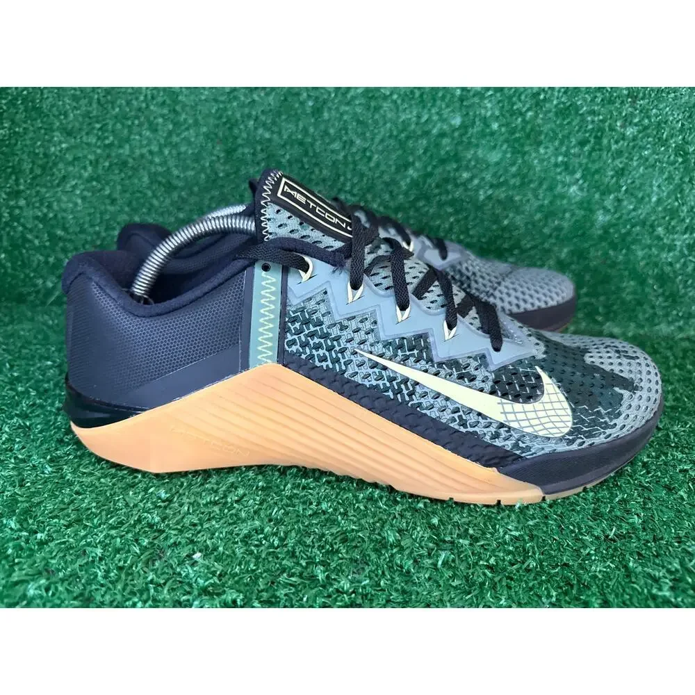 Nike Metcon 6 Mens Shoes Size 11.5 Black Green Camo CrossFit Training Sneakers